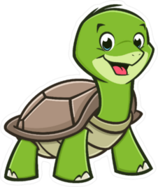 Smiling Baby Turtle Sticker