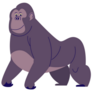 Smiling Cartoon Gorilla Sticker