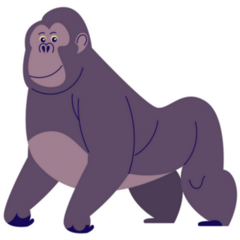Smiling Cartoon Gorilla Sticker