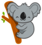 Smiling Cartoon Koala Sticker