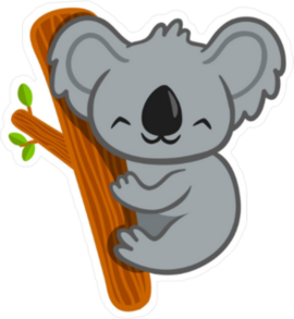 Smiling Cartoon Koala Sticker
