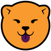 Smiling Chow Cartoon Sticker