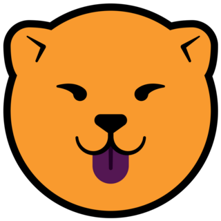 Smiling Chow Cartoon Sticker
