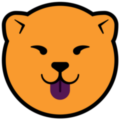 Smiling Chow Cartoon Sticker