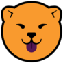 Smiling Chow Cartoon Sticker
