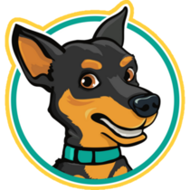 Smiling Doberman Sticker