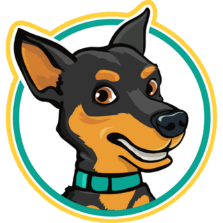 Smiling Doberman Sticker