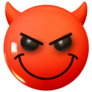 Smiling Face With Horns Emoji Sticker
