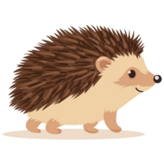 Smiling Hedgehog Sticker