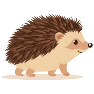 Smiling Hedgehog Sticker