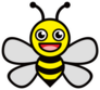 Smiling Honey Bee Sticker