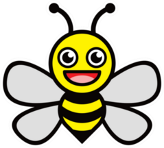 Smiling Honey Bee Sticker