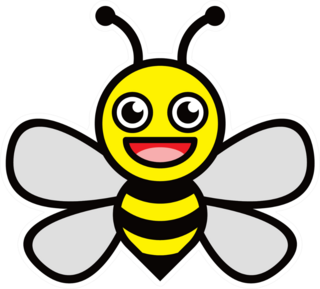 Smiling Honey Bee Sticker