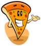 Smiling Pizza Slice Cartoon Sticker