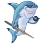 Smiling Pool Shark Sticker