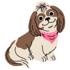 Smiling Shih Tzu Sticker