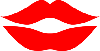 Smiling Simple Lips Sticker
