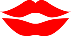 Smiling Simple Lips Sticker