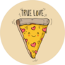 Smiling Slice Of True Love Pizza Sticker