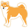 Smiling Standing Shiba Sticker