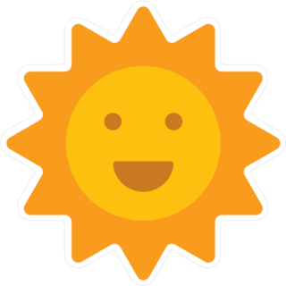 Smiling Sun Emoji Icon Sticker