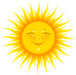 Smiling Sun Sticker