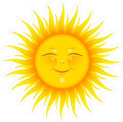Smiling Sun Sticker