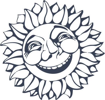 Smiling Sun With Face Sticker