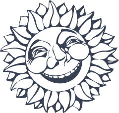 Smiling Sun With Face Sticker