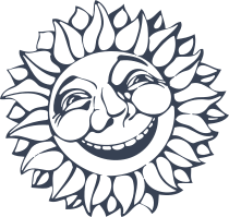 Smiling Sun With Face Sticker