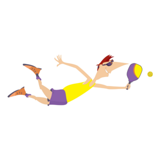 Smiling Young Man Pickleball Sticker