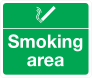 Smoking Area Sign Sticker