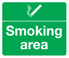 Smoking Area Sign Sticker