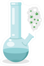 Smoking Glass Bong Sticker