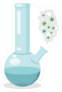 Smoking Glass Bong Sticker