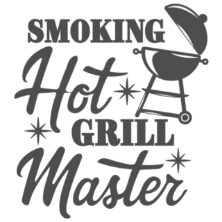 Smoking Hot Grill Master Slogan Sticker