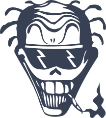 Smoking Skull Sticker