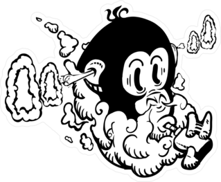 Smoking Vape Monkey Sticker