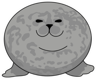 Smooth Seal Circular Cartoon Sticker