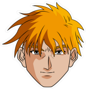 Smug Anime Style Male Character Sticker