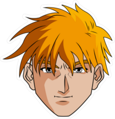 Smug Anime Style Male Character Sticker