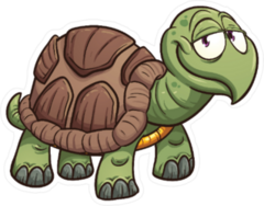 Smug Green Turtle Sticker