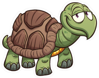 Smug Green Turtle Sticker