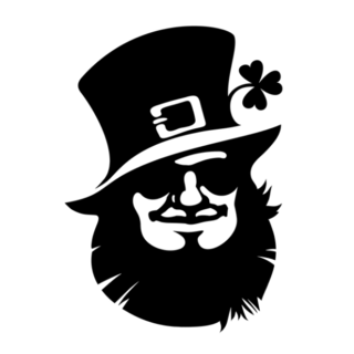 Smug Leprechaun Smiling Transfer Sticker