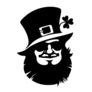 Smug Leprechaun Smiling Transfer Sticker