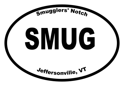 Smugglers Notch Oval Sticker