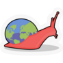 Snail Carrying The Earth Sticker