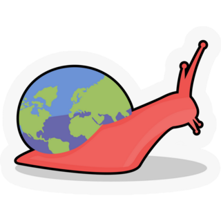 Snail Carrying The Earth Sticker