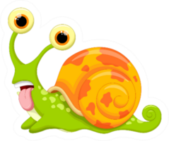 Snail Cartoon Sticker