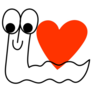 Snail Heart Shell sticker